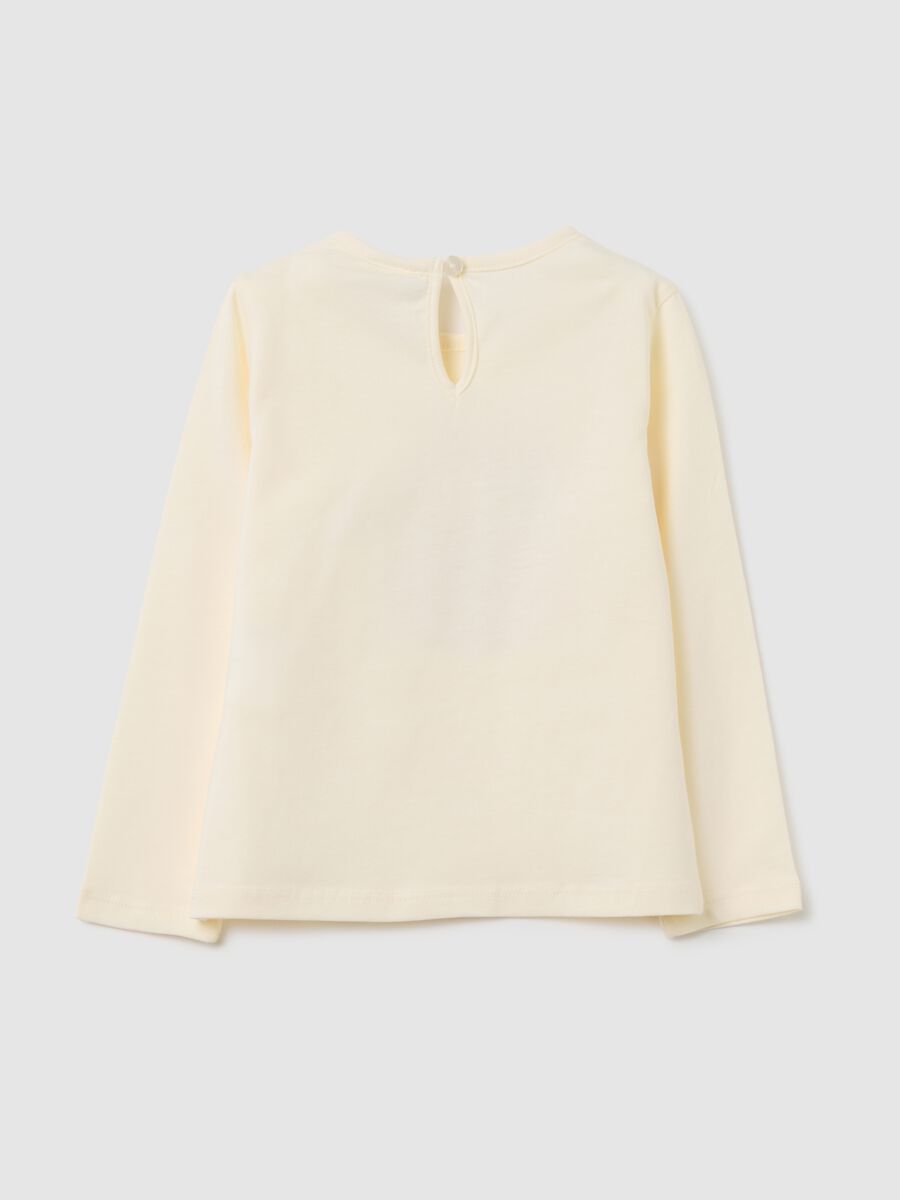 Girls' beige pure cotton regular fit top_1