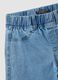 Girls&rsquo; super wide-leg cotton and stretch viscose denim jeggings_4