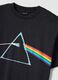 Black regular fit pure cotton T-shirt with Pink Floyd print_5
