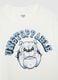 White pure cotton children's T-shirt regular fit with bulldog_2