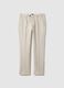 Beige stretch cotton chino trousers regular fit_4