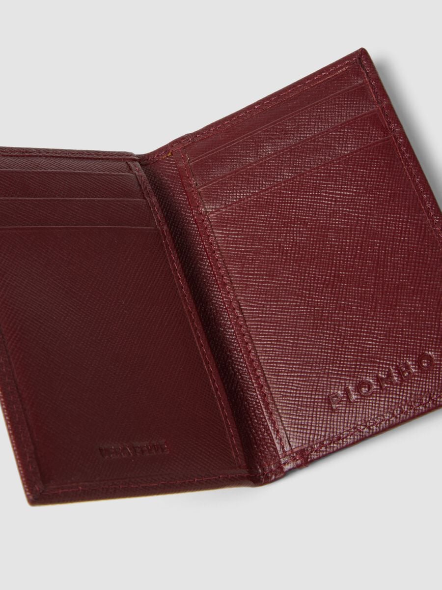 Red genuine leather wallet_1