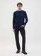 Blue pure cotton regular fit sweater_1