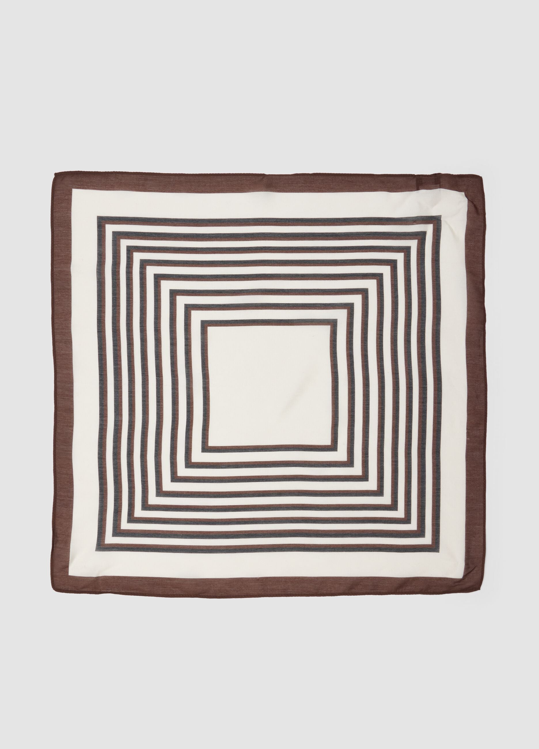 Multicolour modal and silk-blend printed scarf