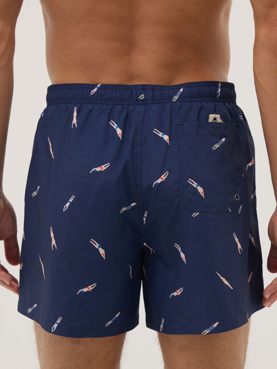 Costume boxer blu con stampa all over_2