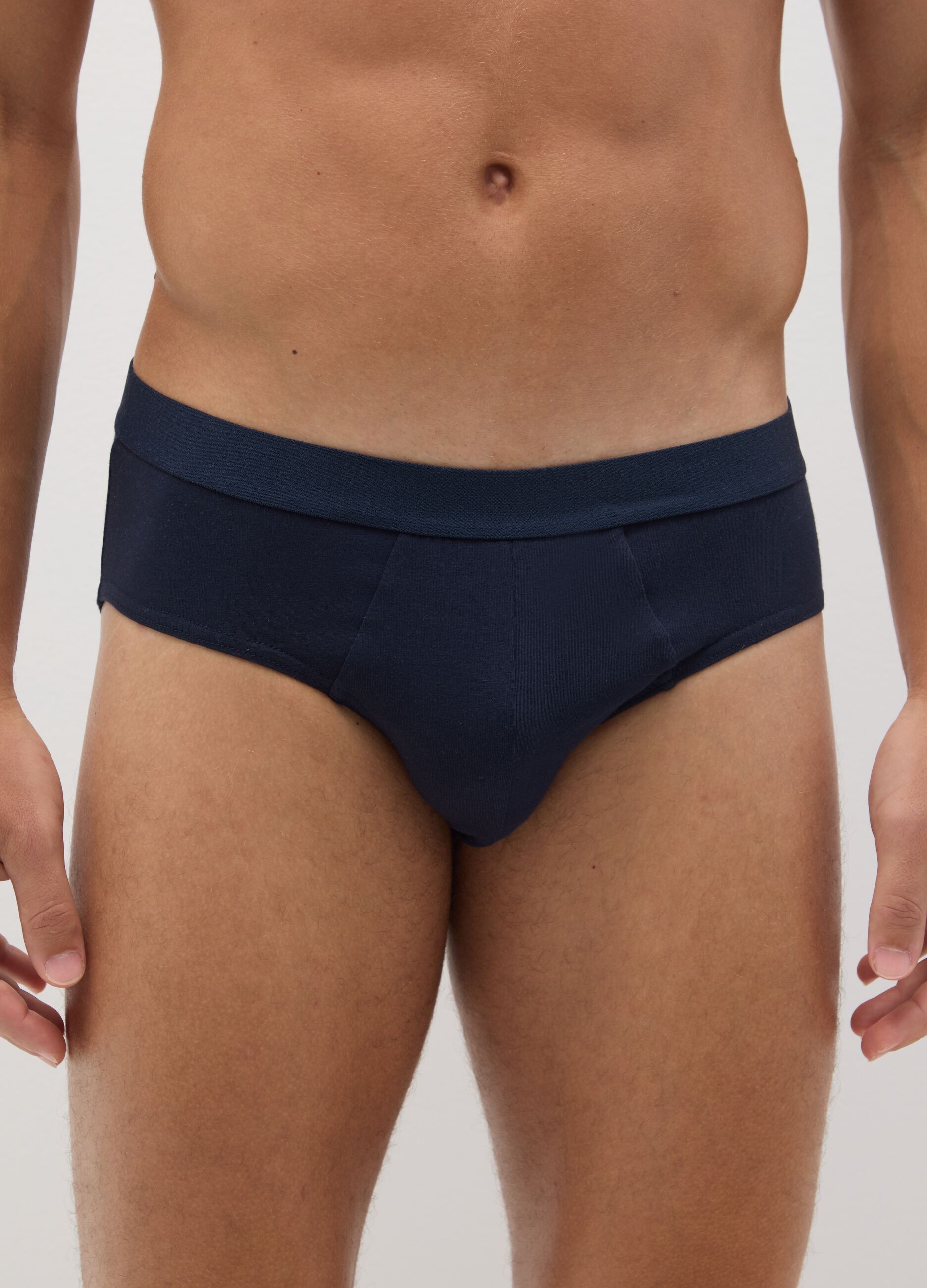 Tripack Slip in cotone blu in cotone bio