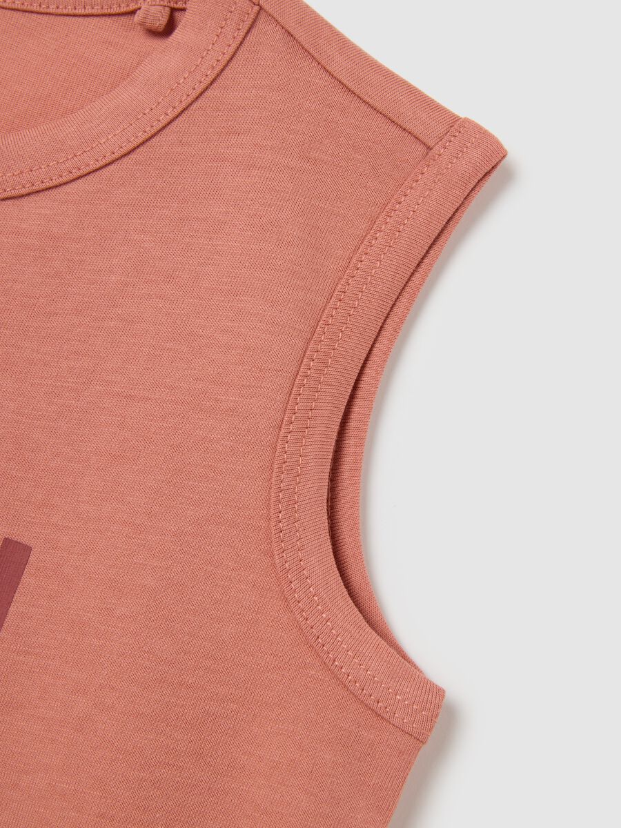 Children's pink cotton vest regular fit_3
