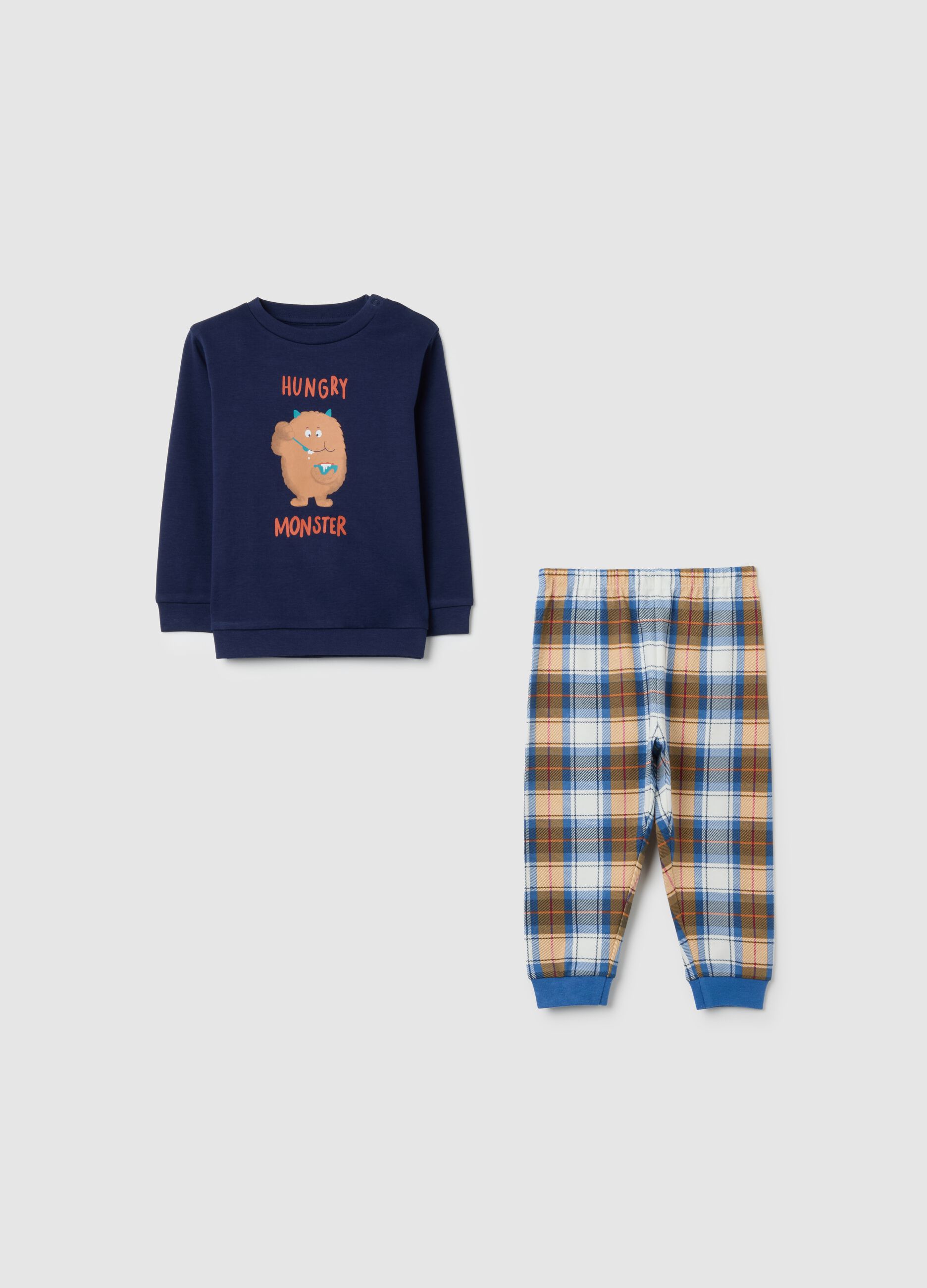 Pigiama da neonato in puro cotone multicolor regular fit