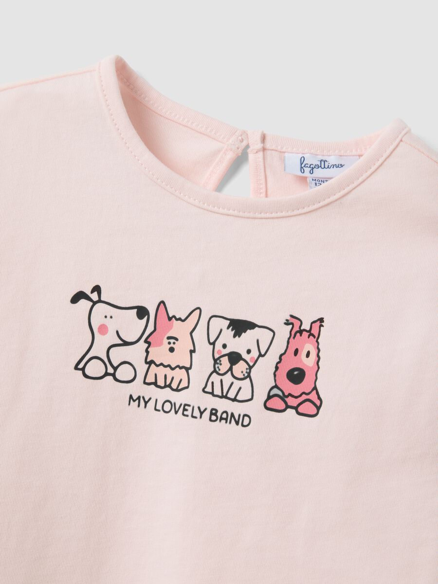 Maglietta rosa in misto cotone organico e viscosa con animaletti per bimba_2