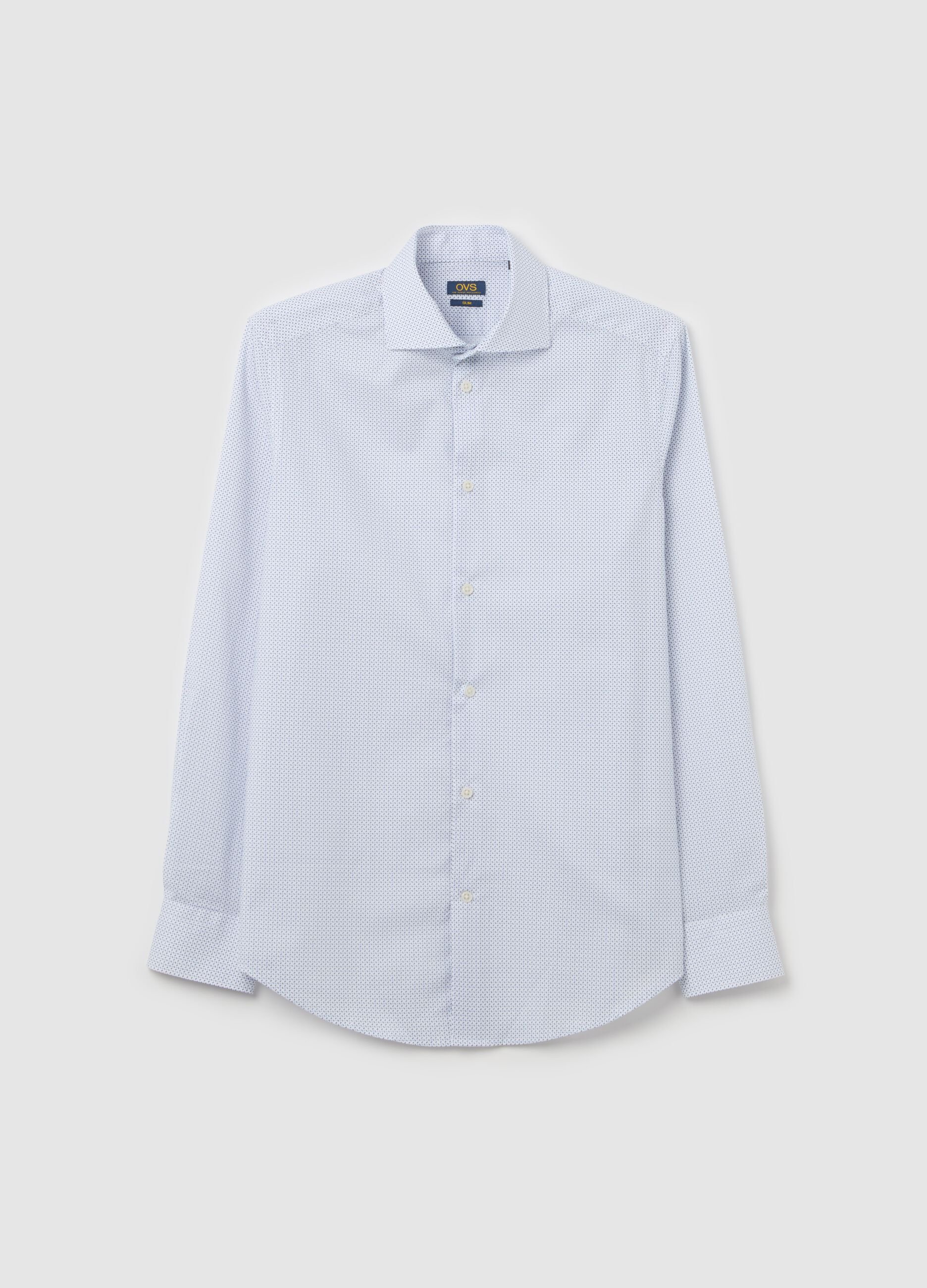 Slim-fit shirt with micro pattern