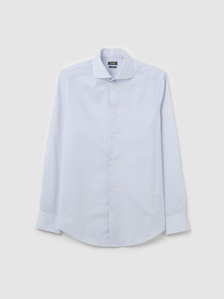 Slim-fit shirt with micro pattern_4