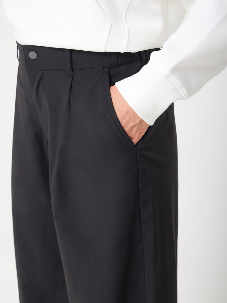 Wide Leg Trousers in Technical Fabric ALTAVIA STUDIO_3