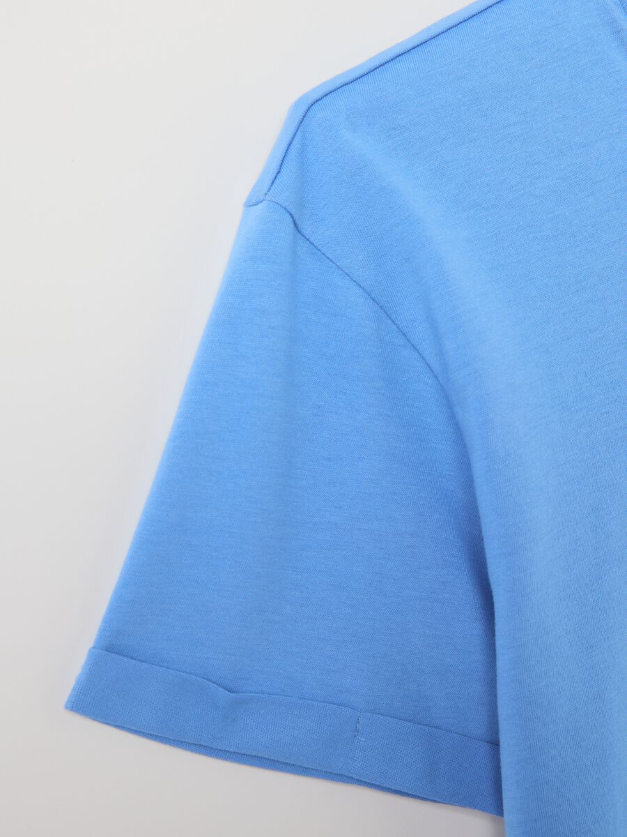 White and light blue cotton pyjamas with print_5