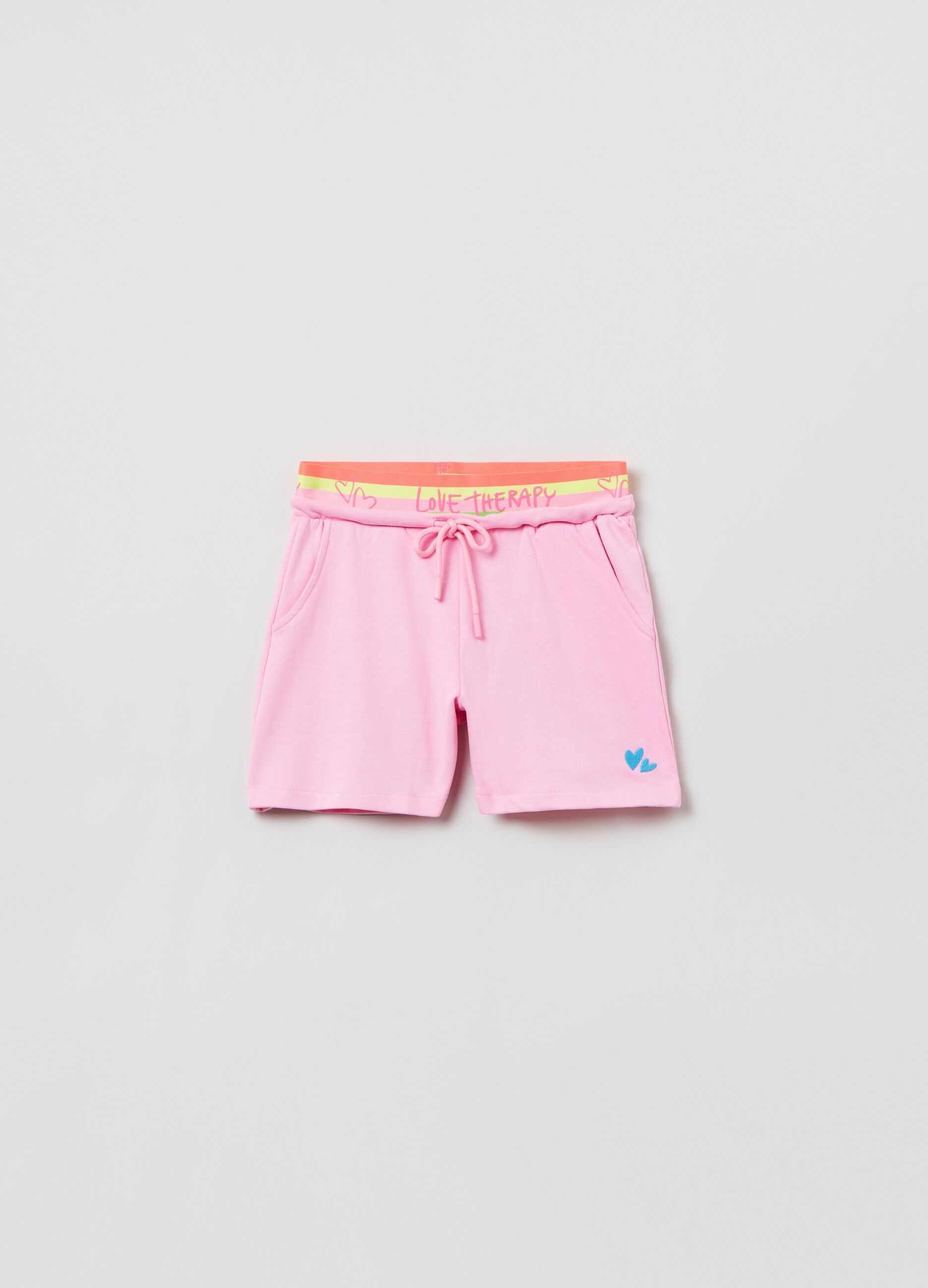 Shorts con elastico stampa Love Therapy_0