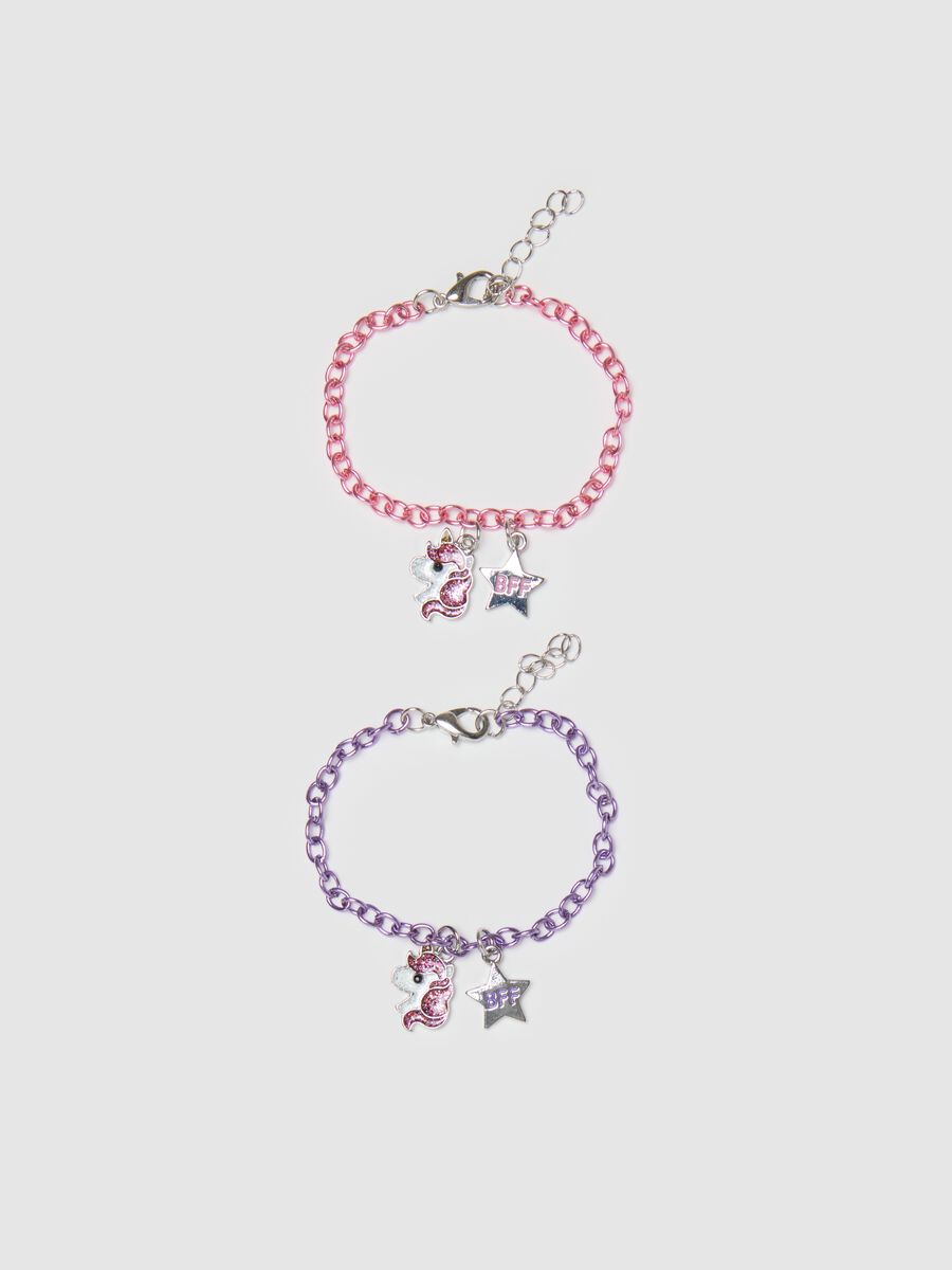 Unicorn and Star Charm Bracelets for Girls_0