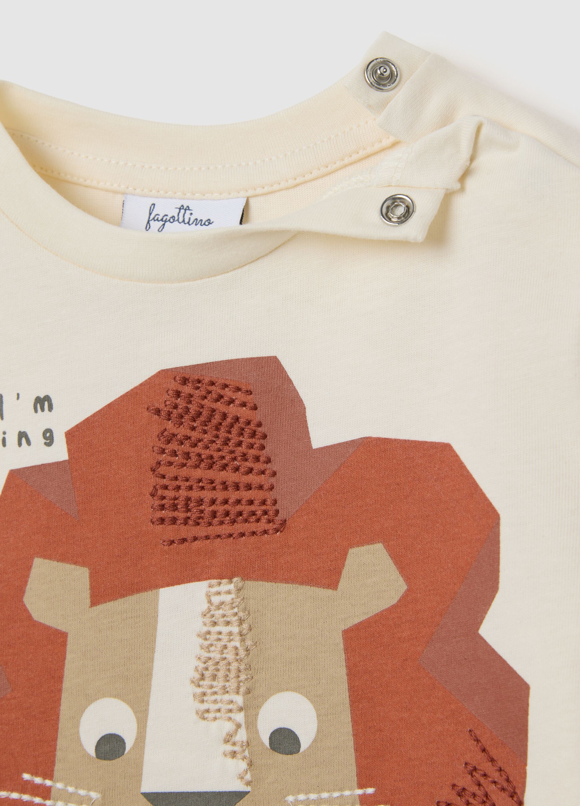 Children's set in pure cotton beige regular fit