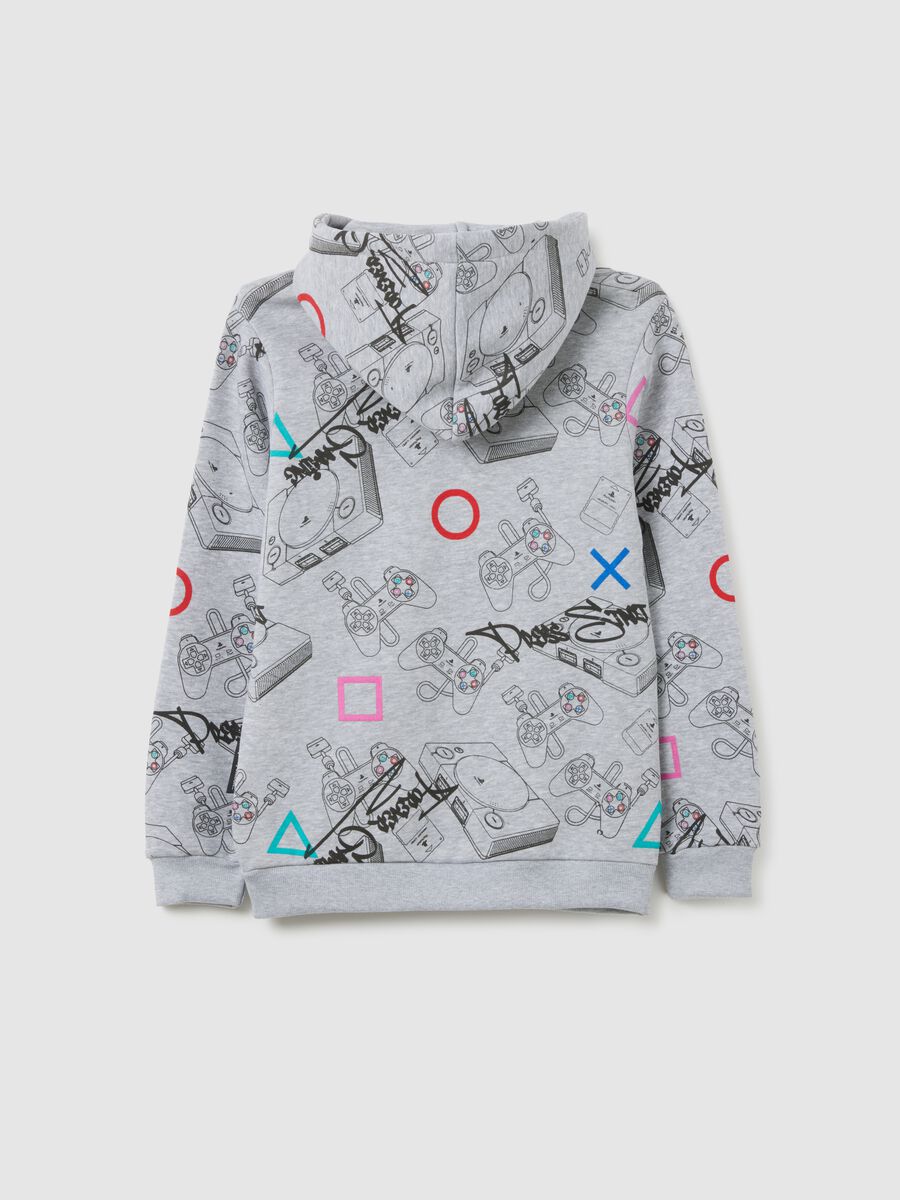 Children's grey cotton blend sweatshirt regular fit with print_1