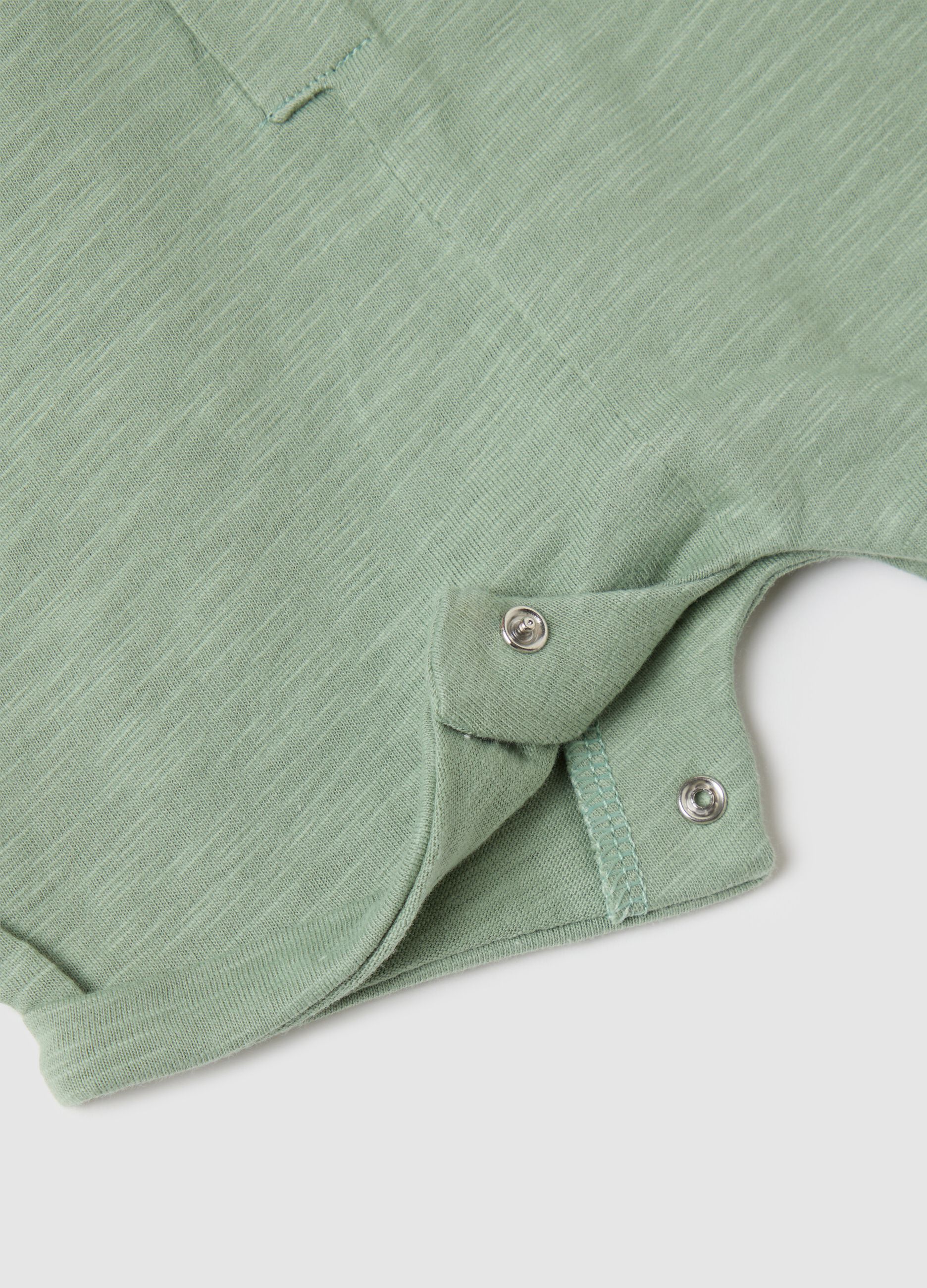 Tutina da neonato unisex in puro cotone verde
