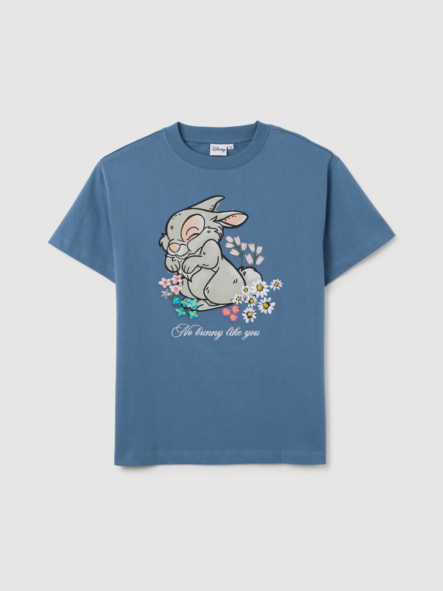 T-shirt in puro cotone blu regular fit_4