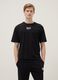 Black regular fit pure cotton t-shirt with Everlast logo_0