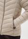 Regular fit padded beige jacket with hood_3