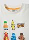 Kids&rsquo; white pure cotton T-shirt with Stumble Guys print, regular fit_2