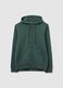 Green cotton-blend zip-up hoodie, regular fit_4