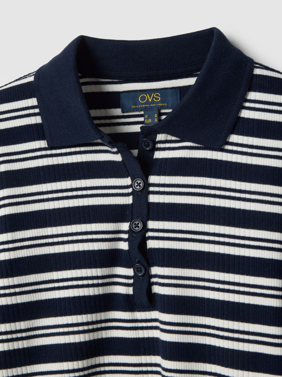 Multicolour Striped Stretch Cotton Polo Regular Fit_5