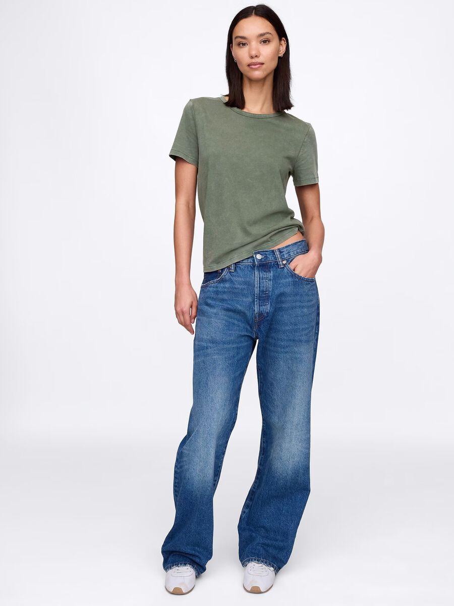 Green T-shirt in 100% cotton_1