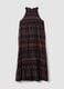 Abito maxi nero e marrone in misto lyocell regular fit con fantasia_5