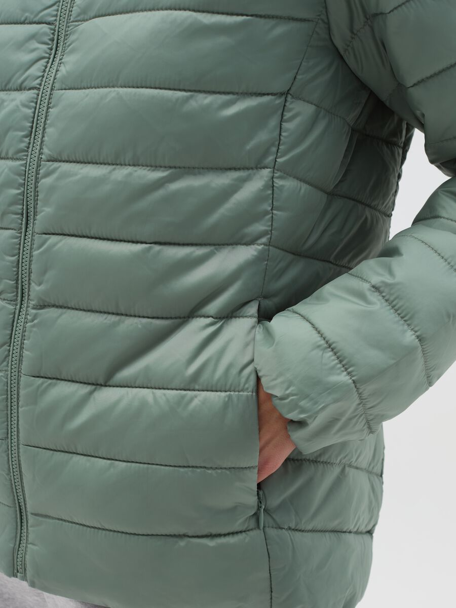 Ultralight short down jacket with hood and zip_3