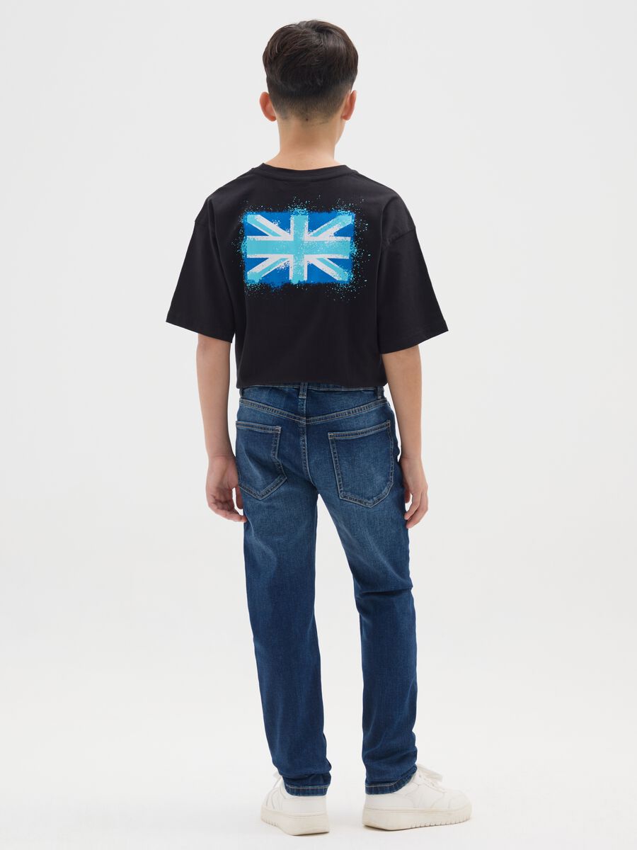 Boys' Slim Fit Stretch Cotton Blue Jeans_1