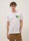 White Paul Frank print T-shirt in pure cotton, regular fit_0