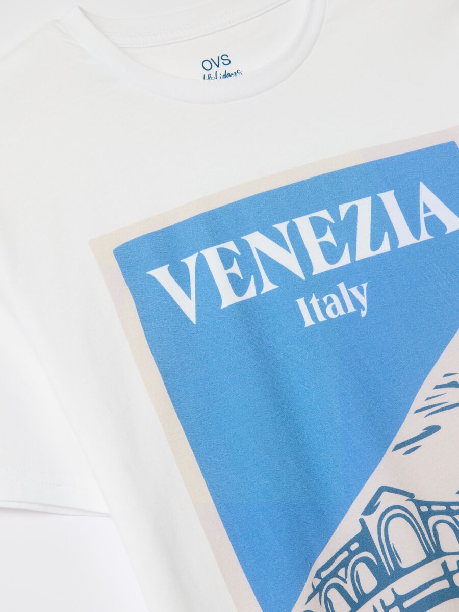 Cotton T-shirt with "Venezia Italy" print_5