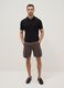 Brown pure cotton regular-fit cargo Bermuda shorts_0