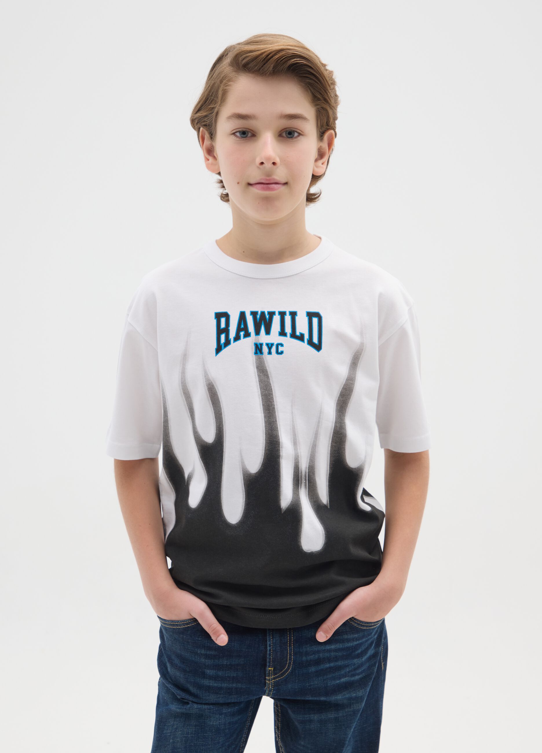 Children's multicolour cotton T-shirt regular fit with print