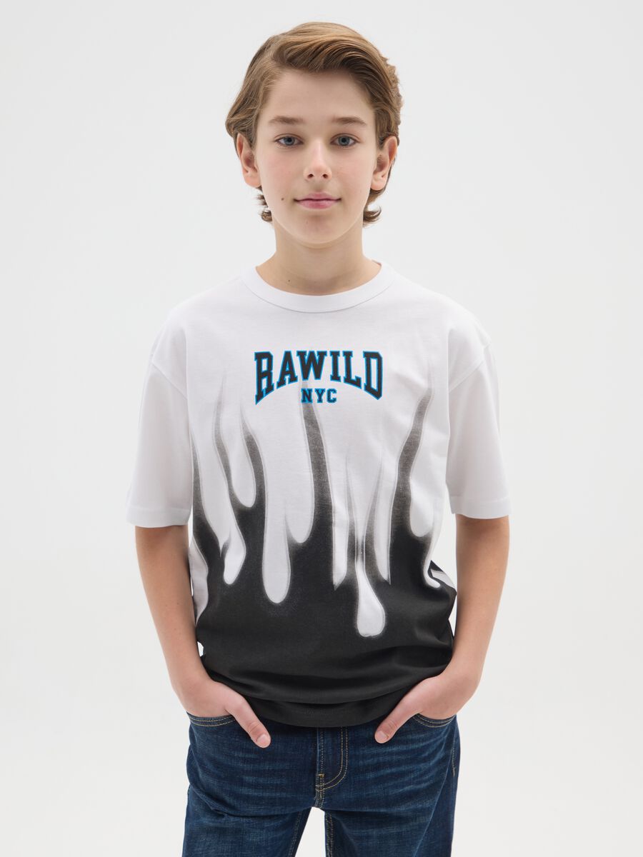 Children's multicolour cotton T-shirt regular fit with print_0