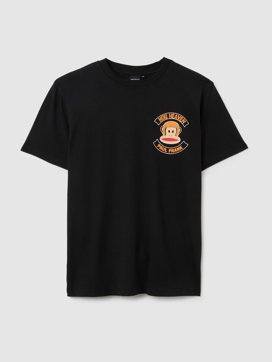 Black short-sleeve t-shirt in pure cotton regular fit_4