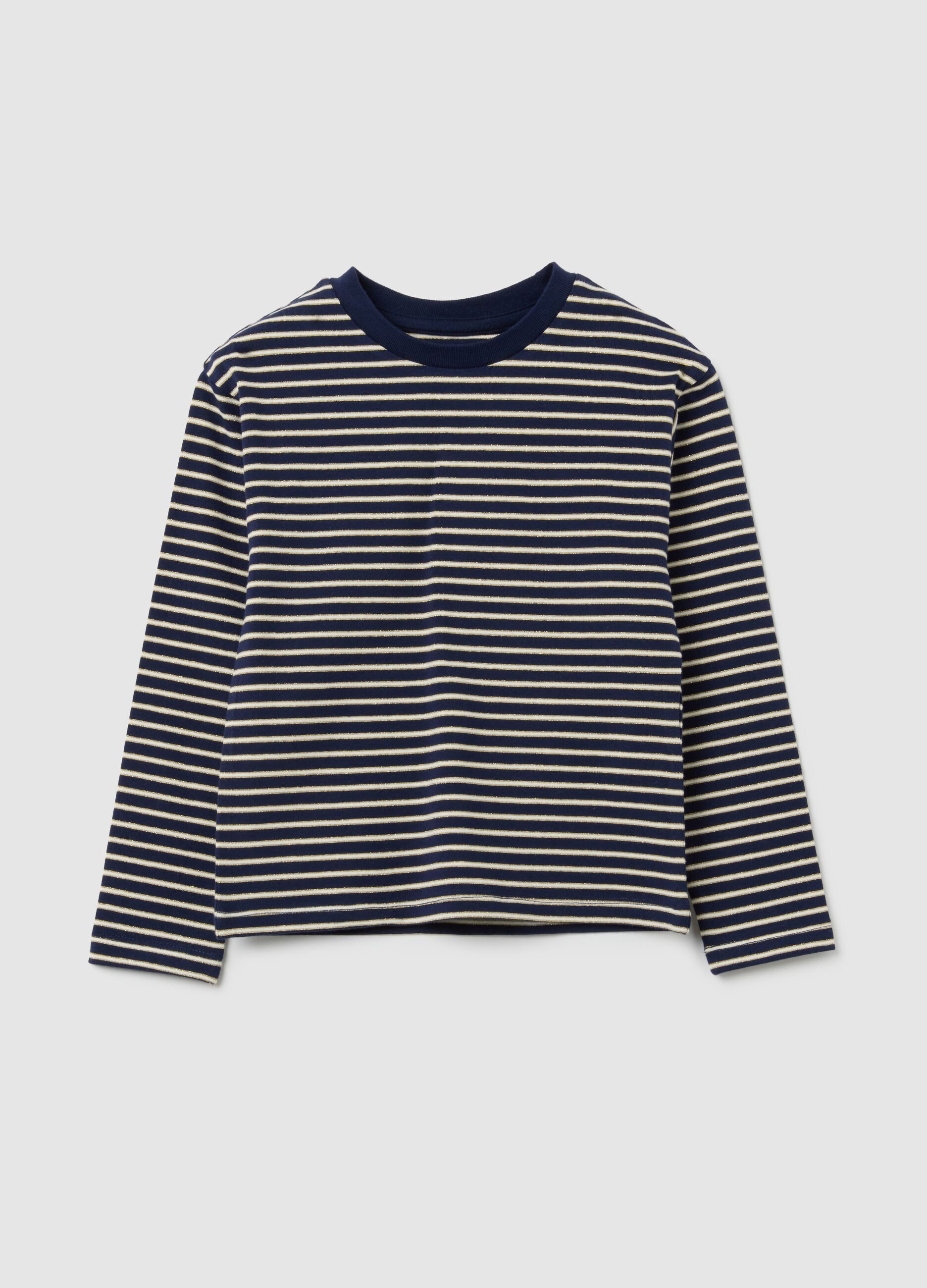 Maglia da ragazza in misto cotone multicolor regular fit