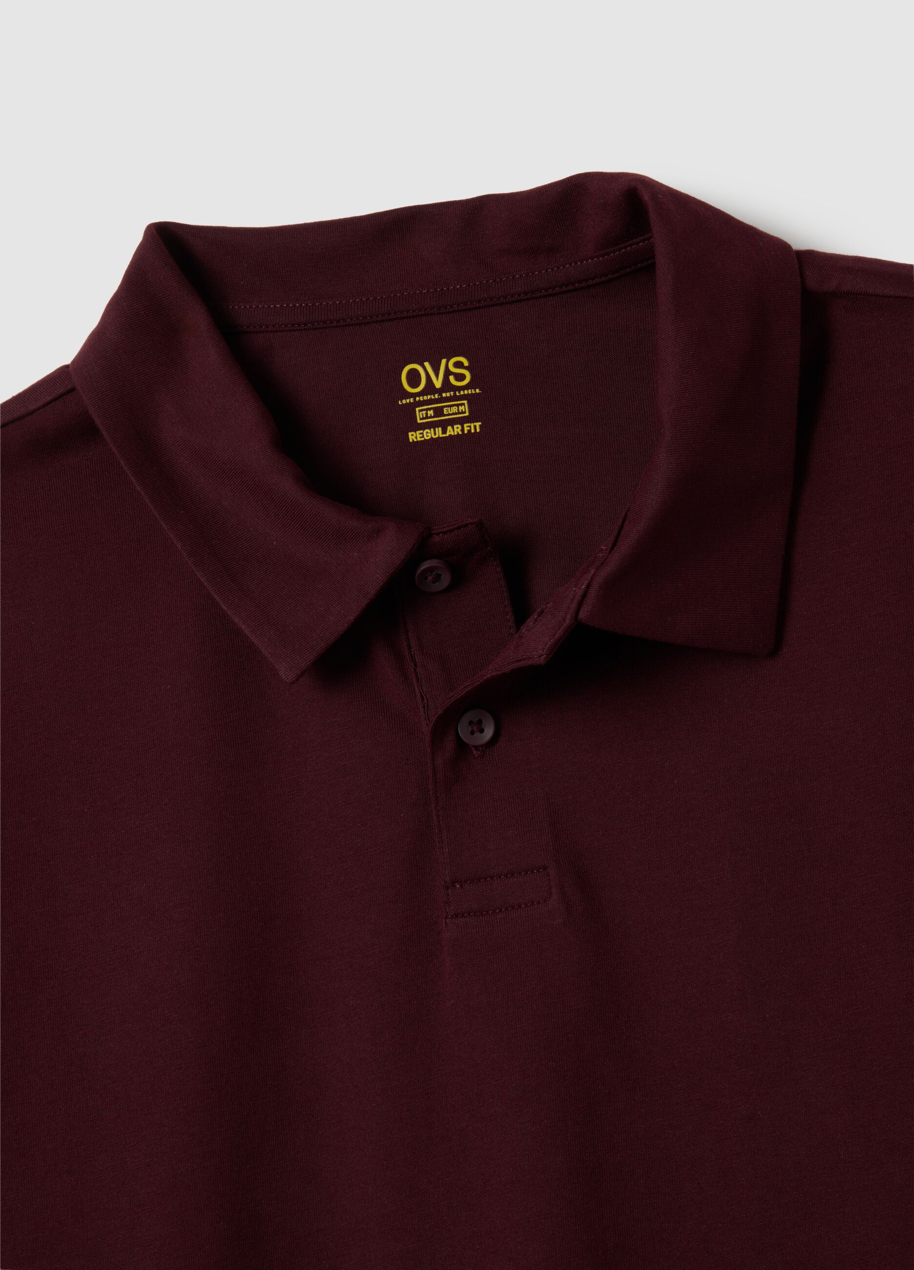 Men's red pure cotton polo regular fit