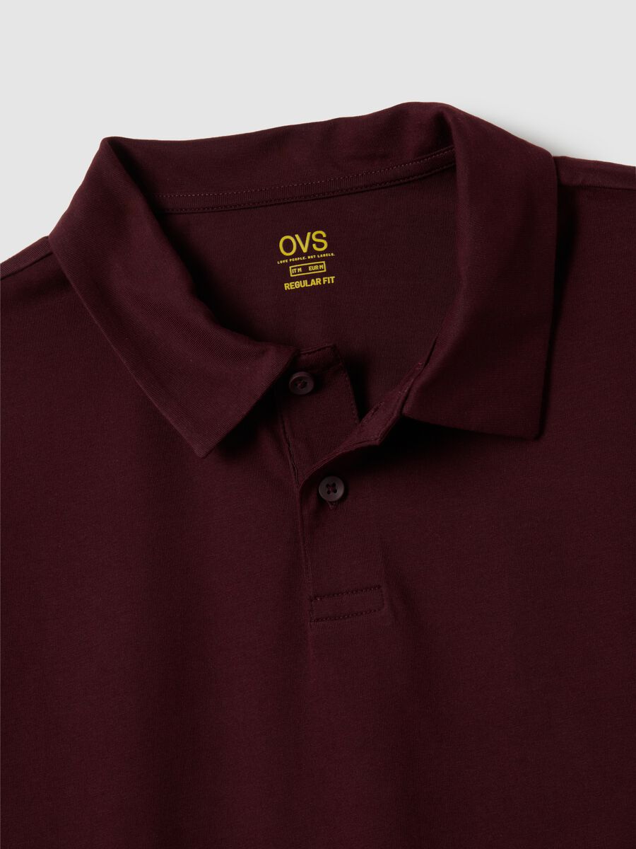 Polo da uomo in puro cotone rosso regular fit_5