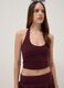 Top viola in cotone elasticizzato fitted_0