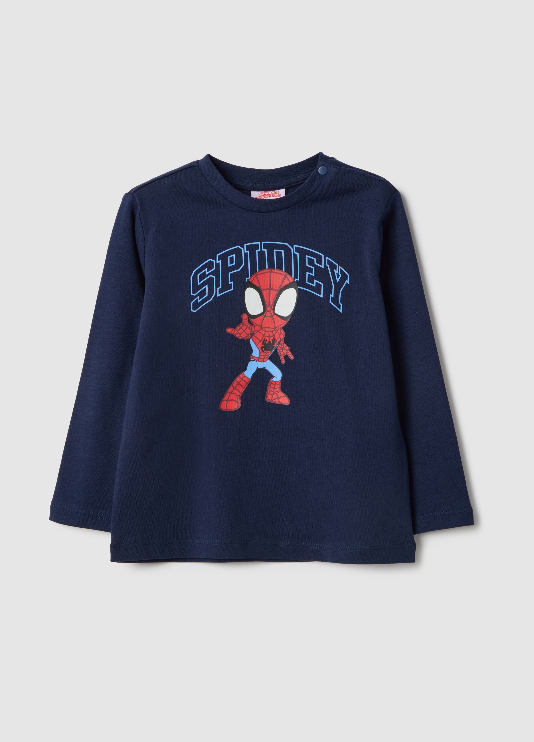 Spider-Man Boys' Blue Pure Cotton T-Shirt