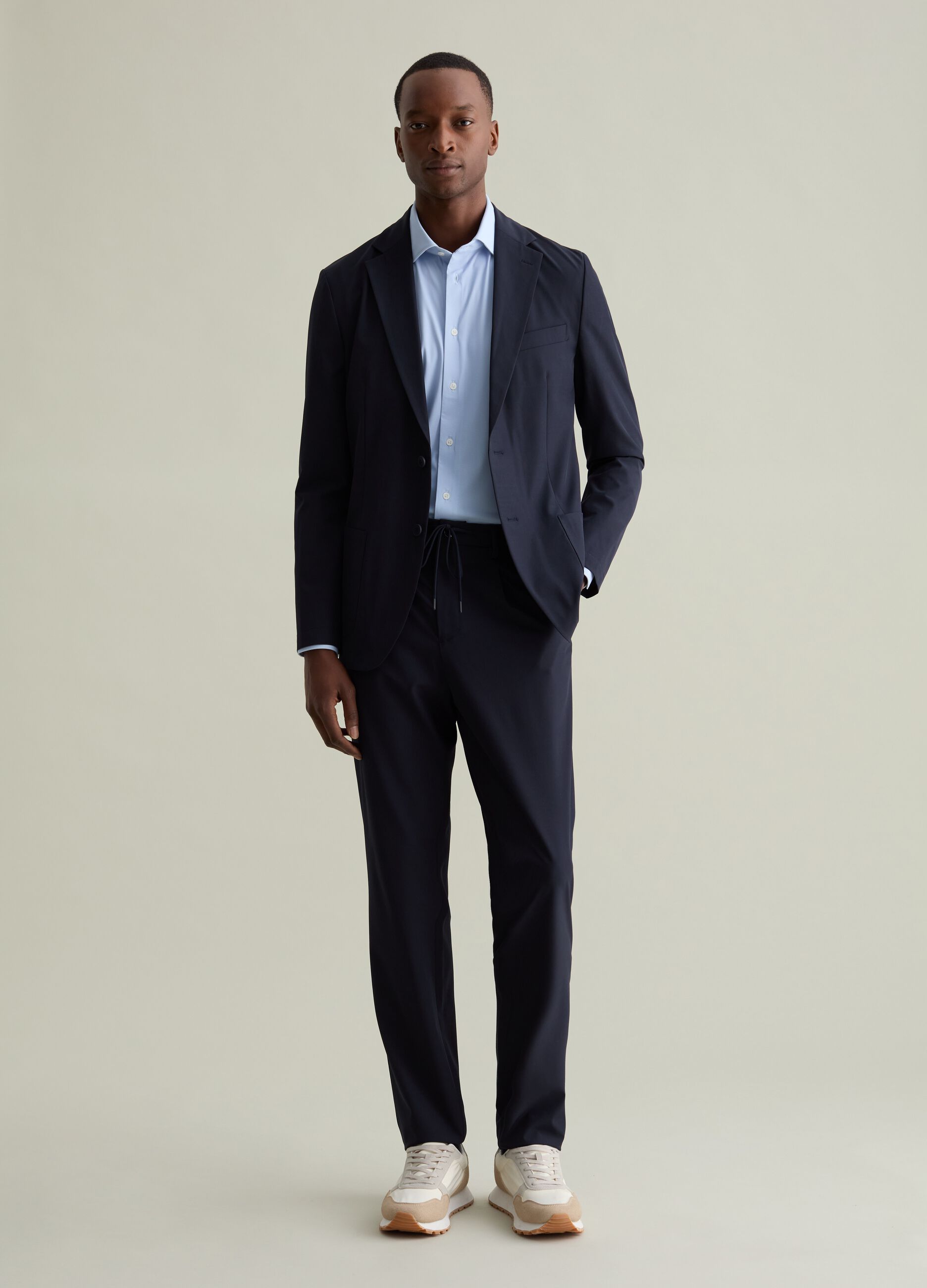 Chino jogger trousers in technical fabric