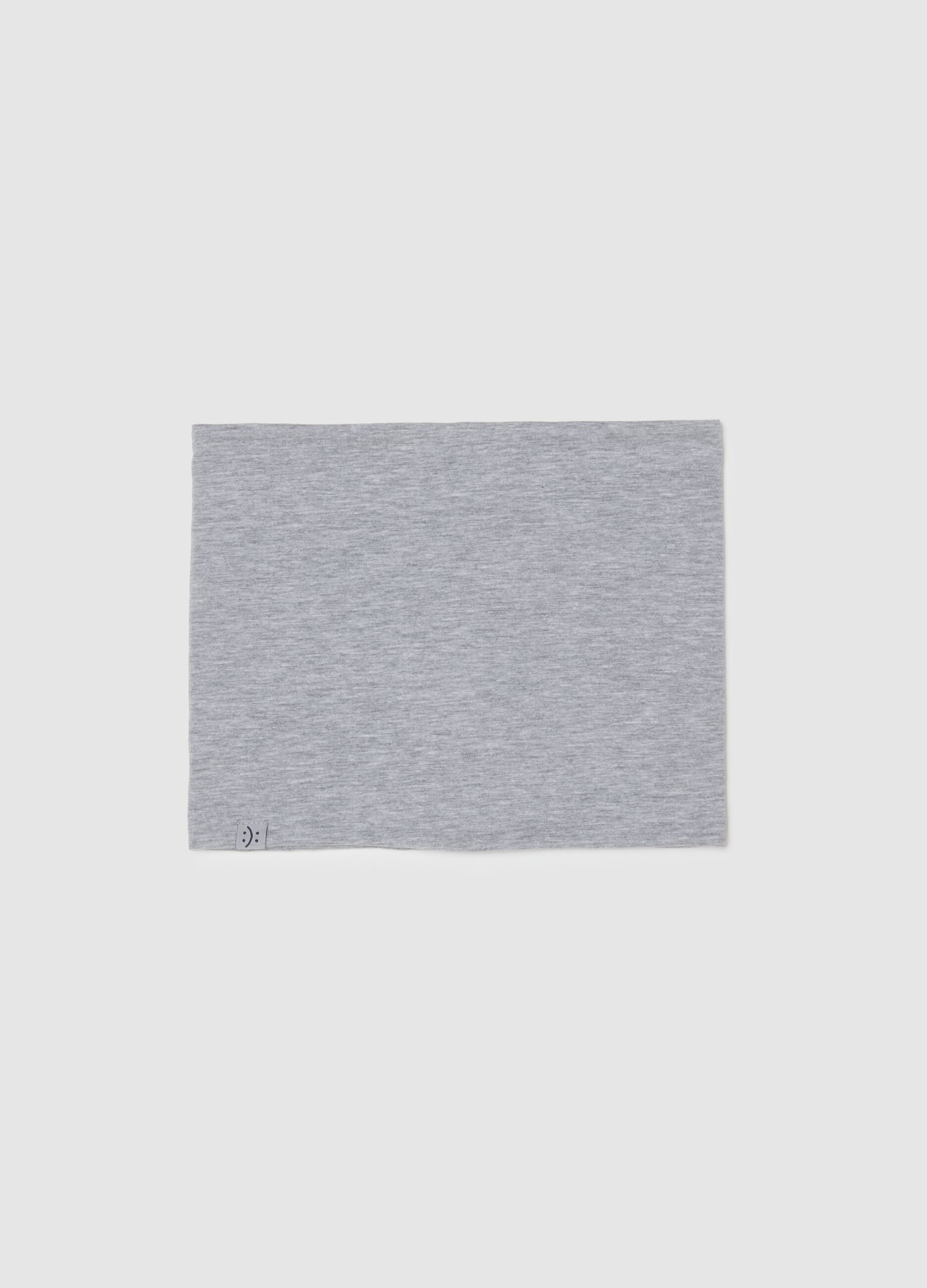 Grey stretch cotton scarf