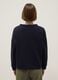 Regular fit blue stretch cotton crewneck sweatshirt with detail_2