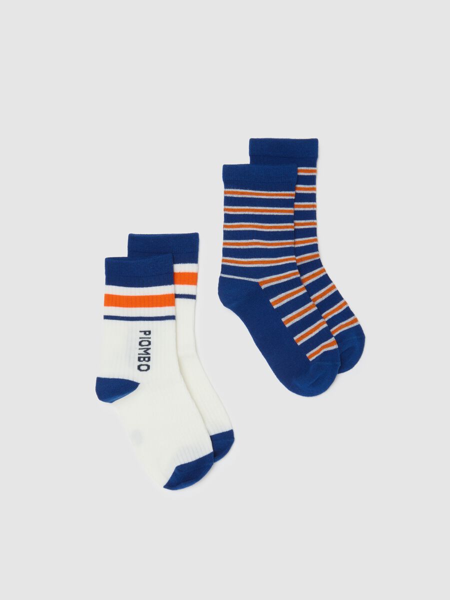 Set bipack calze da ragazzo in misto cotone multicolor elasticizzato_0