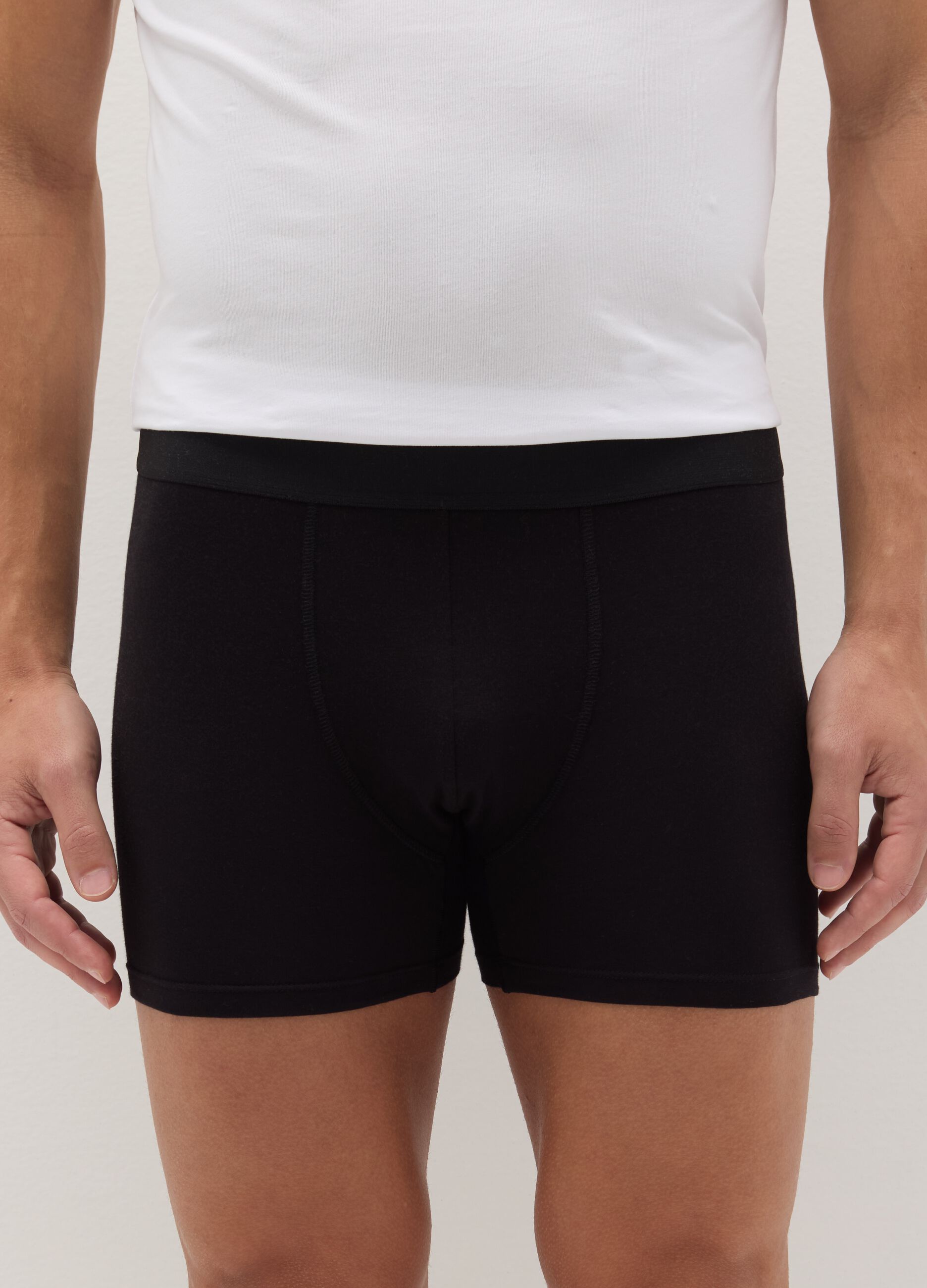 Boxer midi in cotone stretch