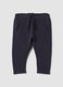 Grey stretch cotton joggers with turn-up cuffs for baby girl_0