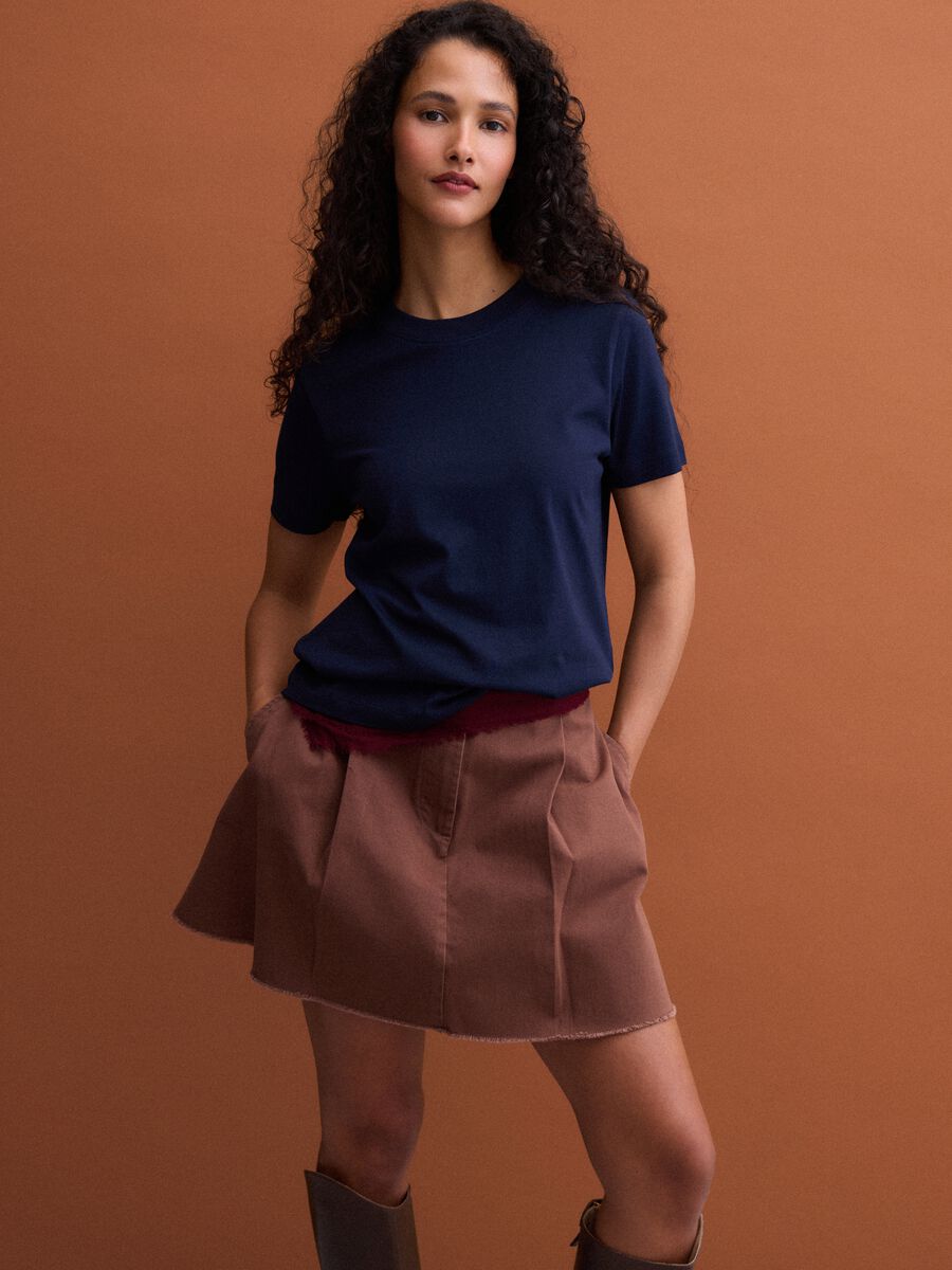 Blue Supima cotton short-sleeve regular-fit T-shirt_1